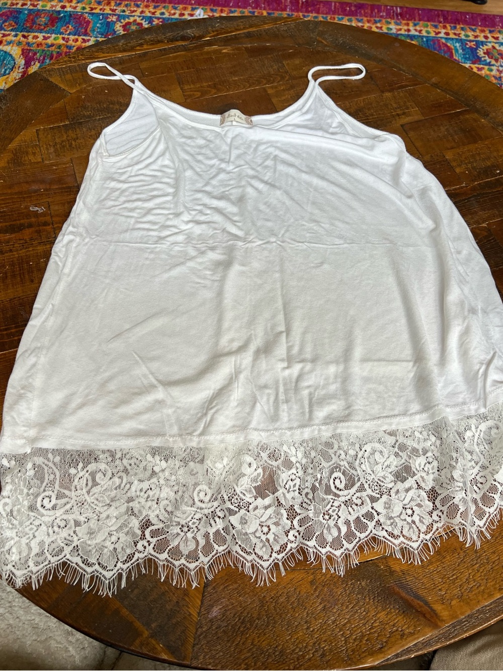 Alter’d State cream lace trim spaghetti strap slip